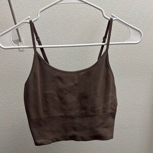 H&M Brown Sleeveless Fitted Camisole